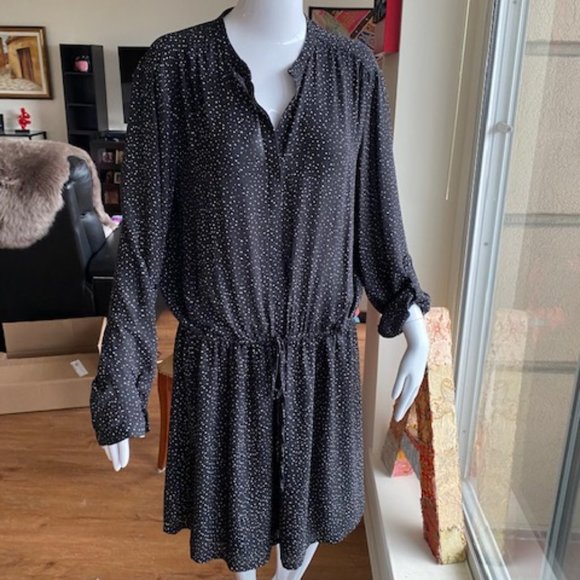 💰 5 FOR $40 / Hillary Radley Black / White Dress EUC (XL) - Picture 1 of 3